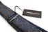 navy tweed/wool slim tie with orange check