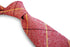 pink with maroon and yellow check slim cotton tie