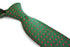 green tie with pink cross pattern in 100% cotton linen