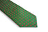 green tie with pink cross pattern in 100% cotton linen