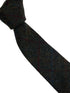 skinny dark green tweed tie with red and blue windowpane design