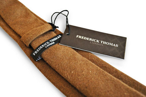 plain brown tweed tie