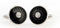 Beautiful black circular cuff links with studded jewel design
