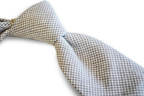 light grey dogtooth skinny tie