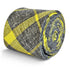 grey and yellow check tie