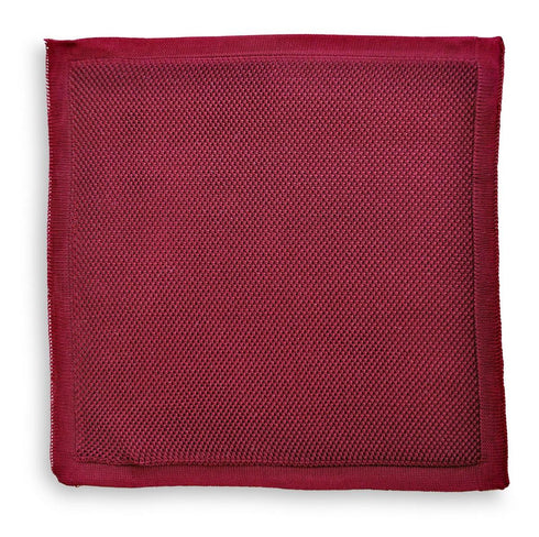 plain maroon knitted pocket square