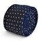 navy tie with white squared polka dot design