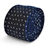 navy tie with white squared polka dot design