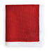 red knitted pocket square with white edging