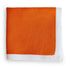 orange knitted pocket square with white edging