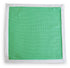 mint green knitted pocket square with white edging