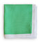 mint green knitted pocket square with white edging