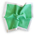 mint green knitted pocket square with white edging