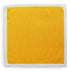 yellow knitted pocket square with white edging