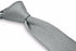 plain light grey skinny knitted tie with pointed end