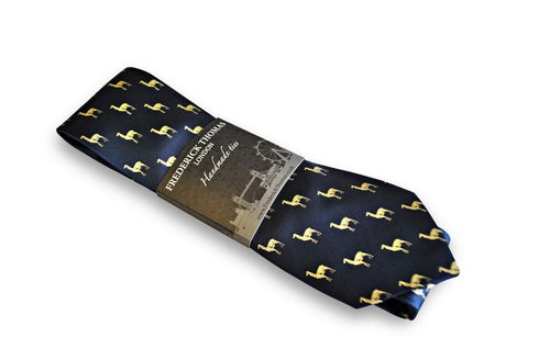 navy tie with llama design