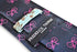 navy tie with pink bicycle design