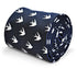 navy tie with swallow bird silhouette design