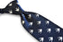 navy tie with swallow bird silhouette design
