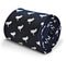 navy tie with barn owl bird design