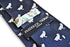 navy tie with barn owl bird design