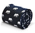 navy tie with elephant silhouette design