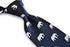 navy tie with elephant silhouette design