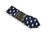 navy tie with elephant silhouette design