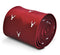 burgundy tie with white stag deer head silhouette design