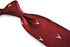 burgundy tie with white stag deer head silhouette design