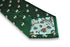 green tie with white stag deer silhouette design