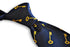 navy blue tie with gold key design
