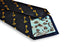 navy blue tie with gold key design