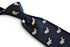 navy tie with hippo design