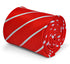 red mens tie with thin white stripes