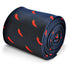 navy tie with red chilli pepper design
