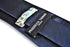 navy tie with herringbone design