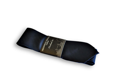 navy tie with herringbone design