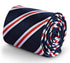 navy tie with white and red stripes design