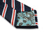 navy tie with white and red stripes design
