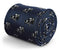 navy blue tie with classic car design