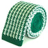 green and white dogstooth knitted tie