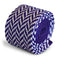 cadbury purple and white herringbone knitted tie