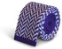cadbury purple and white herringbone knitted tie