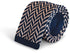 navy blue and pink herringbone knitted tie