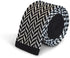black and white herringbone knitted tie
