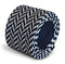 navy blue and white herringbone knitted tie