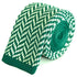 green and white herringbone knitted tie