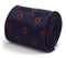 navy christmas tie with wreath design