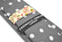 grey polka spot cotton tie